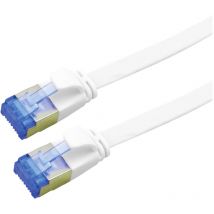 21992165 RJ45 Netzwerkkabel, Patchkabel cat 6a f/utp 5.00 m Weiß 1 St. - Value