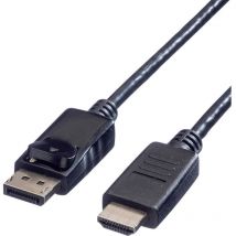 ITB - Câble adaptateur Value DisplayPort / hdmi Fiche mâle DisplayPort, Fiche mâle hdmi-a 1.00 m noir 11.99.5780 blindé Câble