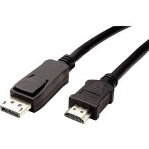 ITB - Câble adaptateur Value DisplayPort / hdmi Fiche mâle DisplayPort, Fiche mâle hdmi-a 2.00 m noir 11.99.5781 blindé Câble