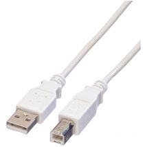 Value USB-Kabel usb 2.0 usb-a Stecker, usb-b Stecker 4.50 m Weiß Geschirmt 11.99.8841