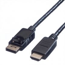 Valueline - Value value câble DisplayPort vers hdmi mâle / mâle transmission de signaux vidéo et audio noir 3 m (11.99.5782)