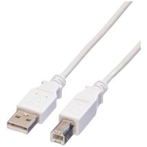 Value Câble Usb Usb 2.0 Usb-a Mâle, Usb-b Mâle 3.00 M Blanc Blindé 11.99.8831 S369112