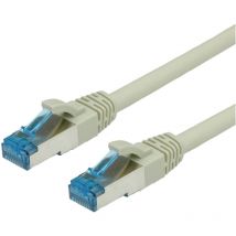 Value 21.99.0867 RJ45 Netzwerkkabel, Patchkabel cat 6a s/ftp 10.00 m Grau 1 St.