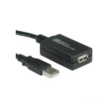 Value VALUE Rallonge de câble actif USB 2.0, noir, 12 m (12.99.1110)