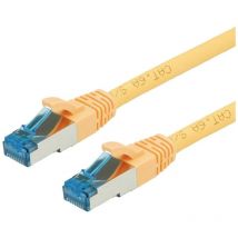 21.99.1934 RJ45 Câble réseau, câble patch cat 6a s/ftp 0.30 m jaune 1 pc(s) S348202 - Value