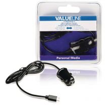 Valueline - Chargeur de voiture micro usb VLMB60890B10 Micro usb mâle - 12v Connexion voiture 1,00 m Noir 2,1a