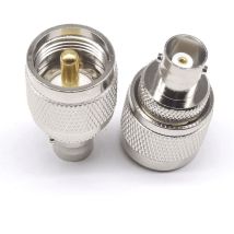 Adaptador Bnc Hembra - Pl259 Macho Uhf Gris