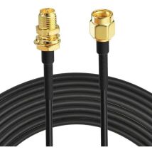 Cable De Antena Rp-sma 50 Ohm 3 M Negro