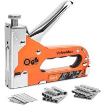 Valuemax - 3-in-1 Handtacker Set mit 3000 Klammern -tüv gs geprüft- Profi Tacker für Holz, Typ 140/28/8 leistungsstarker Tackerpistole mit