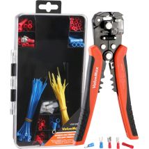 Valuemax - Dénudeur Pince à Dénuder Automatique, Pince à Dénuder Électrique 3 en 1 avec 266 Bornes, Pince à Coupe-cables awg 24-10 (0,2-6,0 mm²) pour
