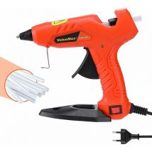 Valuemax - Pistolet à Colle Chaude 30W avec 20 Bâtons de Colle 7x100 mm, Pistolet à Colle Electrique de Chauffage Rapide, Anti Ecoulement pour