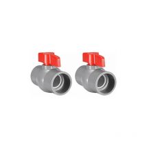 Valve à bille en pvc, valve à bille en plastique (50mm) aesap thsinde 2 pcs