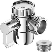 Tigrezy - Valve Inverseur de Douche 3 Voies Robinet Inverseur Diverter M22 x M24 Rechange Adaptateur De Douche Robinet Valve pour Cuisine ou Salle de