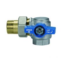 Valvola a sfera a squadra in ottone verso sinistro modello space 1/2' Effebi s.p.a.
