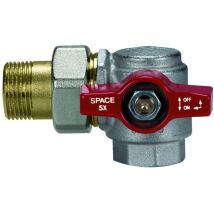 Valvola a sfera a squadra in ottone verso sinistro modello space 1/2' Effebi s.p.a.