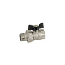 Valvola a sfera femmina bocchettone con farfalla 1/2' dn 15 pn 40