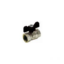 Valvola a sfera ff mistral a passaggio standard con farfalla 1/2' dn 14 pn 40