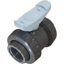 Valvola a sfera in PVC D.2" – Piscine fuori terra rigide – Diametro 2" – Materiale PVC grigio – Pressione nominale PN 16