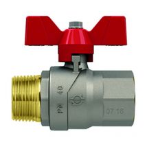Valvola a sfera m/f con maniglia a farfalla evolution - mf 1/2 - pressione esercizio 50 bar