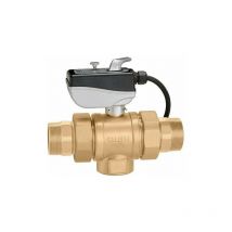 Valvola a sfera motorizzata a due vie con microinterruttore ausiliario Caleffi 638 24V - 1'