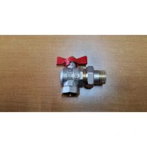 Valvola a sfera squadro Ravani 1/2 ' m-f con bocchettone e con farfalla