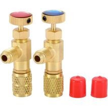 Valvola Di Carica Del Refrigerante R12 R410, R12 R22 - 1/4" Maschio A 1/4" Femmina, R410 - 1/4" Maschio A 5/16" Femmina, Adattatore Di Sicurezza Per 