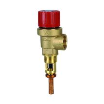 Valvola di sicurezza temperatura e pressione a membrana valv.sic.temp/press.1/2"-6bar-100°c