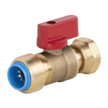 Valvola femmina a dado libero 15 x 21 mm diam. 14 mm ottone quick plomberie