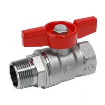 Valvola Giacomini m-f 1/2 maniglia a farfalla rossa R254X003