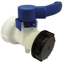 Valvola in plastica per serbatoio a rete da 1000 litri, Ø75 Boutté