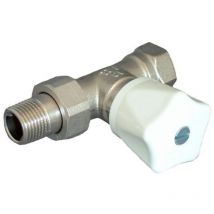 Valvola manuale Oventrop hr dn 10¾ pn 10 - versione diritta, maniglia manuale bianca - 1190606