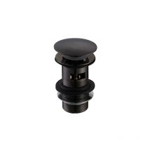 Fnx Bathrooms - Piletta per lavabo con troppopieno sistema click/clack nero opaco