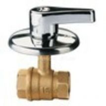 Valvola rubinetto a sfera da incasso con leva e rosetta cromata 3/4' fF