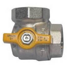 Valvola a sfera ad angolo ff c/farfalla per gas