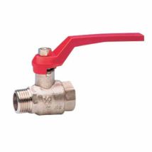 Valvola Sfera MF 3/4' – Ottone Nichelato – Passaggio Totale – Attacchi Filetto MF – AGLAIA