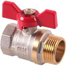 Valvola sfera mf farfalla Stars ottone nichelato 1MF