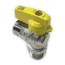 Valvola sfera rubinetto gas mm leva corta da 1/2