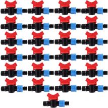 Válvula de bola de cinta de riego por goteo 1/2 rosca 16mm, llave de paso pack de 25 unidades. Exclusives Angebot