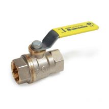 Válvula de bola de latón niquelado, con conexiones ff Giacomini R950 Amarillo - 3/8' - Amarillo