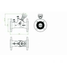 Oventrop - Válvula de equilibrado Hydrocontrol vfc - pn 16 dn 65 - Bridas según din-en 1092-2 en ambos lados, con 2 tomas de presión, fundición gris