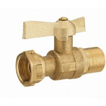 Noyon&thiebault - Válvula de bola macho de 1/4 de vuelta M3/4' (20x27) tuerca libre hembra F3/4' (20x27) 1237-2020L1