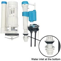 Andyou - Válvula de flotador universal para inodoro con mecanismo de descarga de doble descarga, fácil instalación para tanques de inodoro.