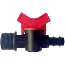 Válvula de interruptor de riego por goteo 16 mm x 3/4", llave de paso. Offerta esclusiva