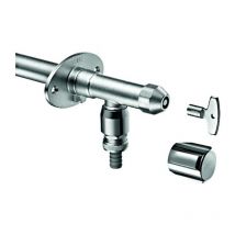 Válvula de pared exterior anticongelante POLAR II, conexión completa sin aireador de manguera, cromo mate SCHELL