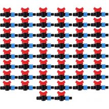 Gncgarden - Válvula de paso cinta de riego por goteo 16mm x 1/2' rosca macho. Llave de paso pack de 50 unidades. Llave de paso cinta de riego por