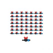 Gncgarden - Válvula de paso cinta goteo 12mm a tubo goteo 16mm. Pack de 50 unidades. La válvula de paso utilizada para conectar un tubo de goteo 16mm