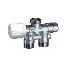 Far Rubinetterie - Válvula de tubo simple-doble recta cromada con opción termostática far 1431 Cromo