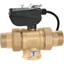 Caleffi - Válvula de bola motorizada de tres vías con perforación en 't' 638T 230V - 1 1/4'