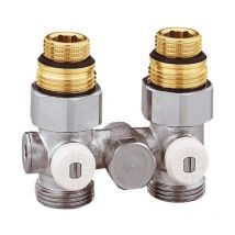 Thermador - Válvula doble h, tubo único, recto, para radiador hembra 15x21