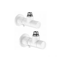 Caleffi - Válvulas high-style para radiadores toalleros 400100 Blanco